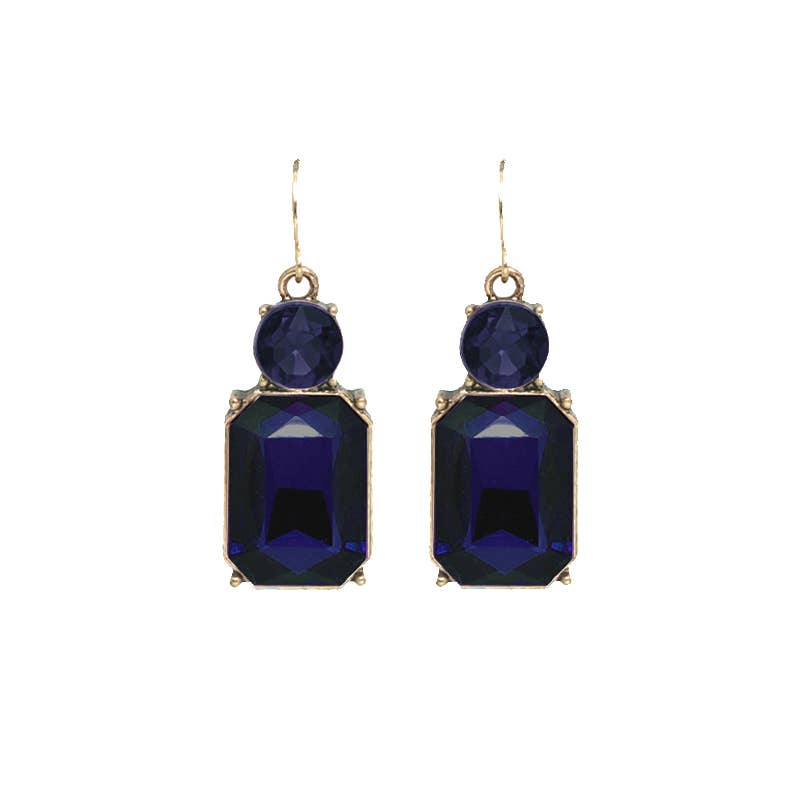 Twin Gem Earring in Navy - Robins & Roses, Eccleshall
