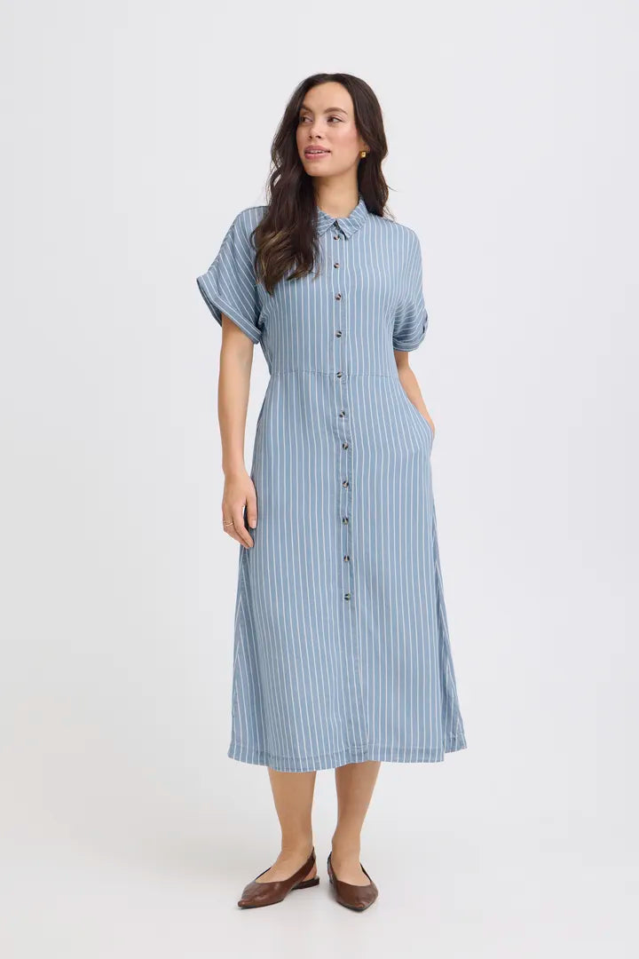 B.Young Striped Shirt Dress - Robins & Roses, Eccleshall