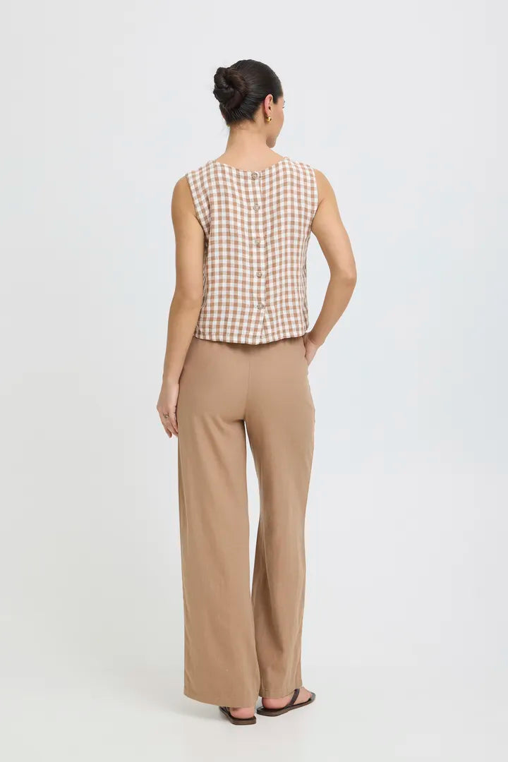 B.Young Cropped Gingham Blouse - Robins & Roses, Eccleshall
