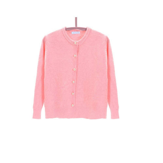Pearl Button Cardigan in Pastel Pink