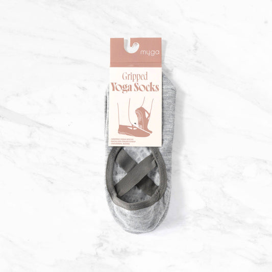 Myga Gripped Yoga Socks Black Grey - Robins & Roses, Eccleshall