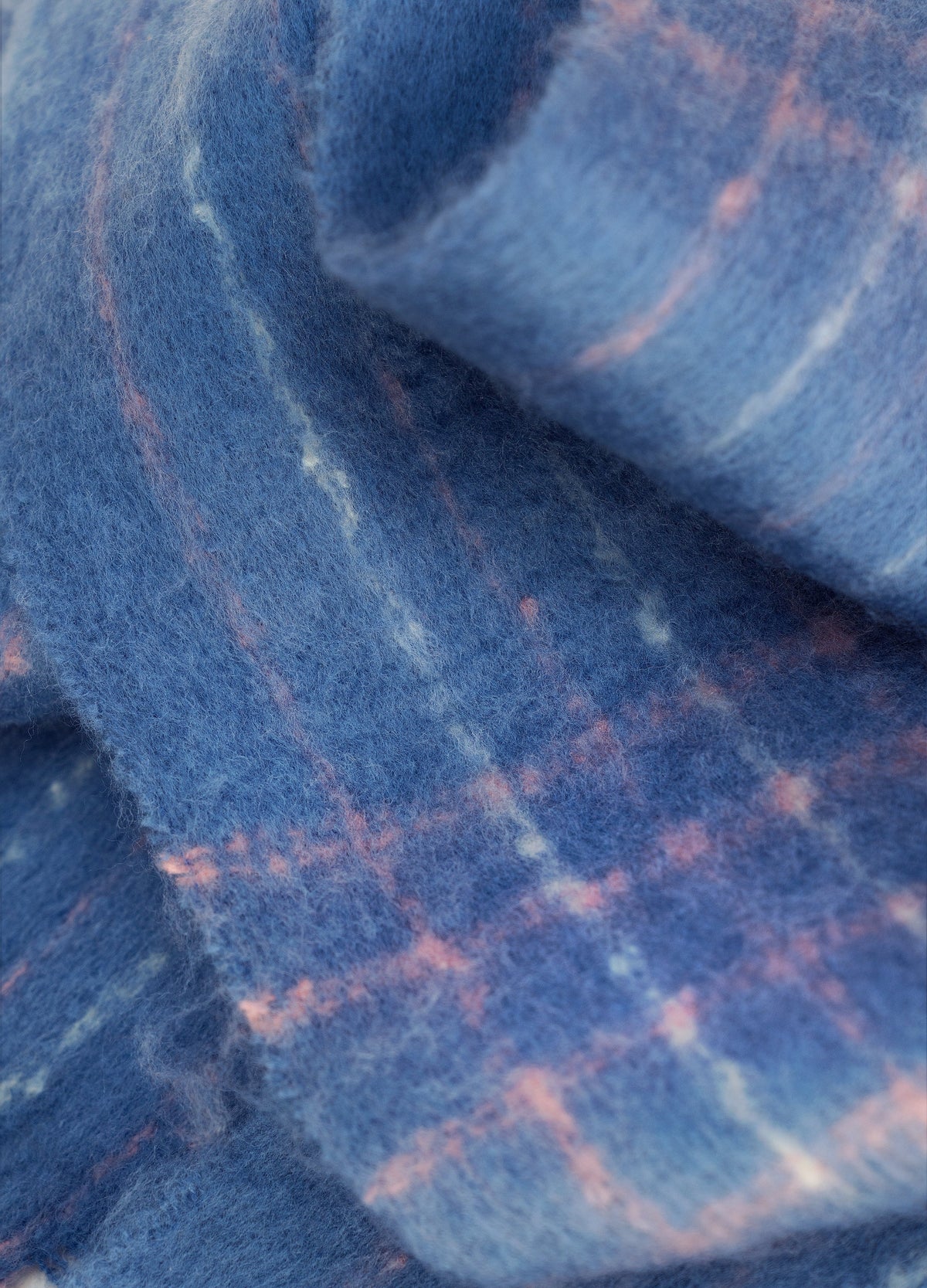 Powder Cosy Scarf, Blue Check - Robins & Roses, Eccleshall