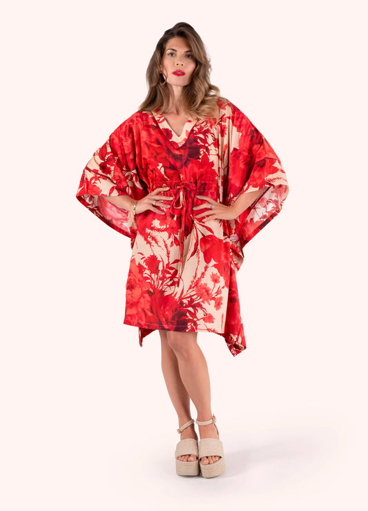 *SS26* Beach Cover Up - Rouge Blooms