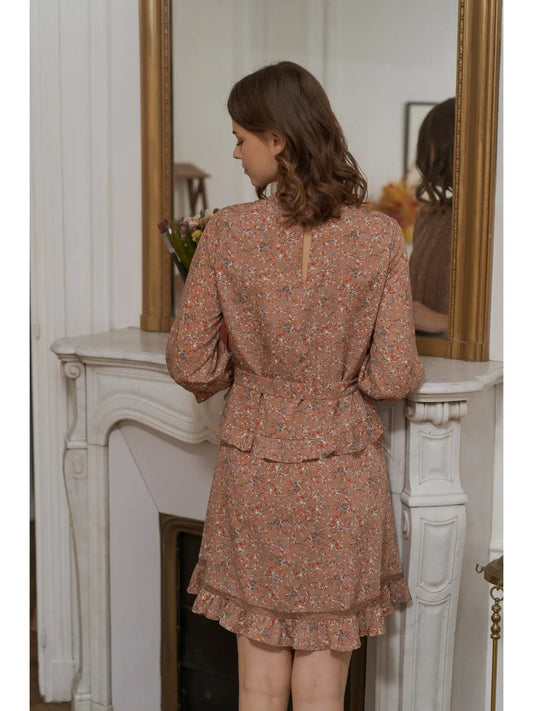 Nathalie Printed Short Dress