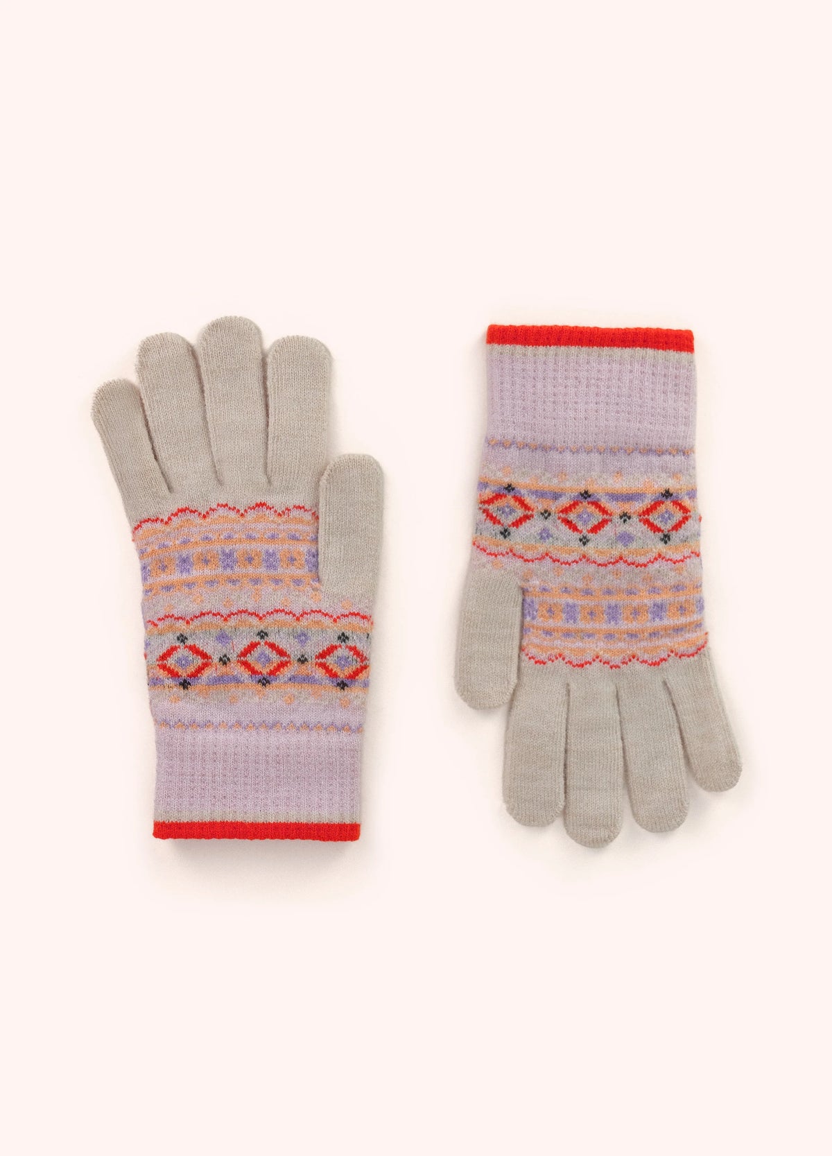 Powder Fair Isle Gloves, Cream Mix - Robins & Roses, Eccleshall