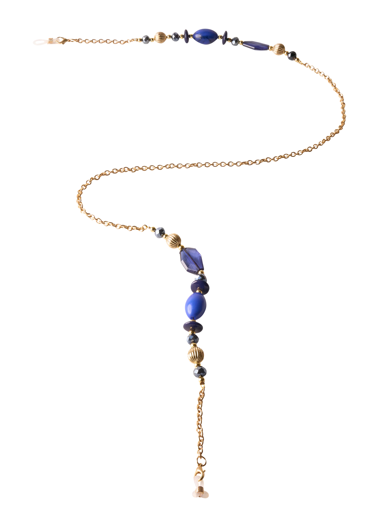 Sunglasses Chain - Bold Blue Beads - Robins & Roses, Eccleshall