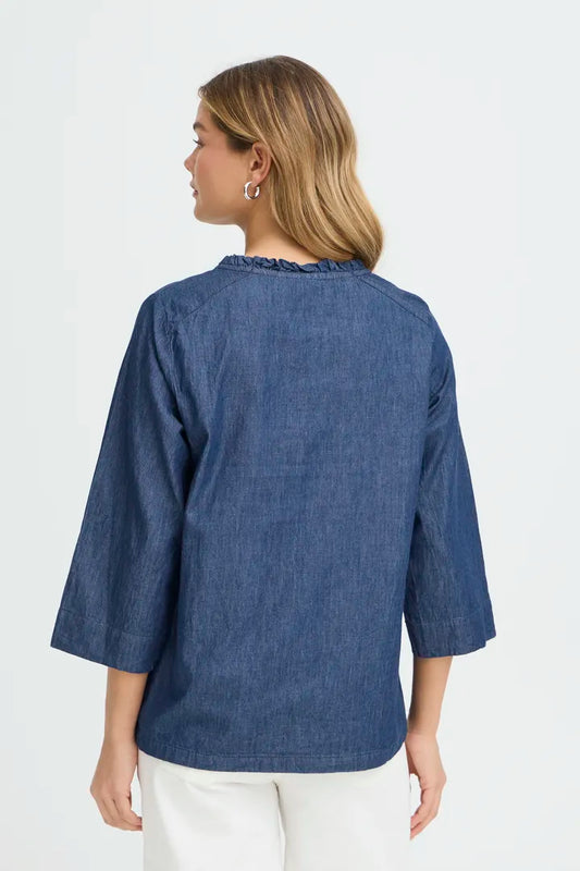 Fransa Denim Top - Robins & Roses, Eccleshall