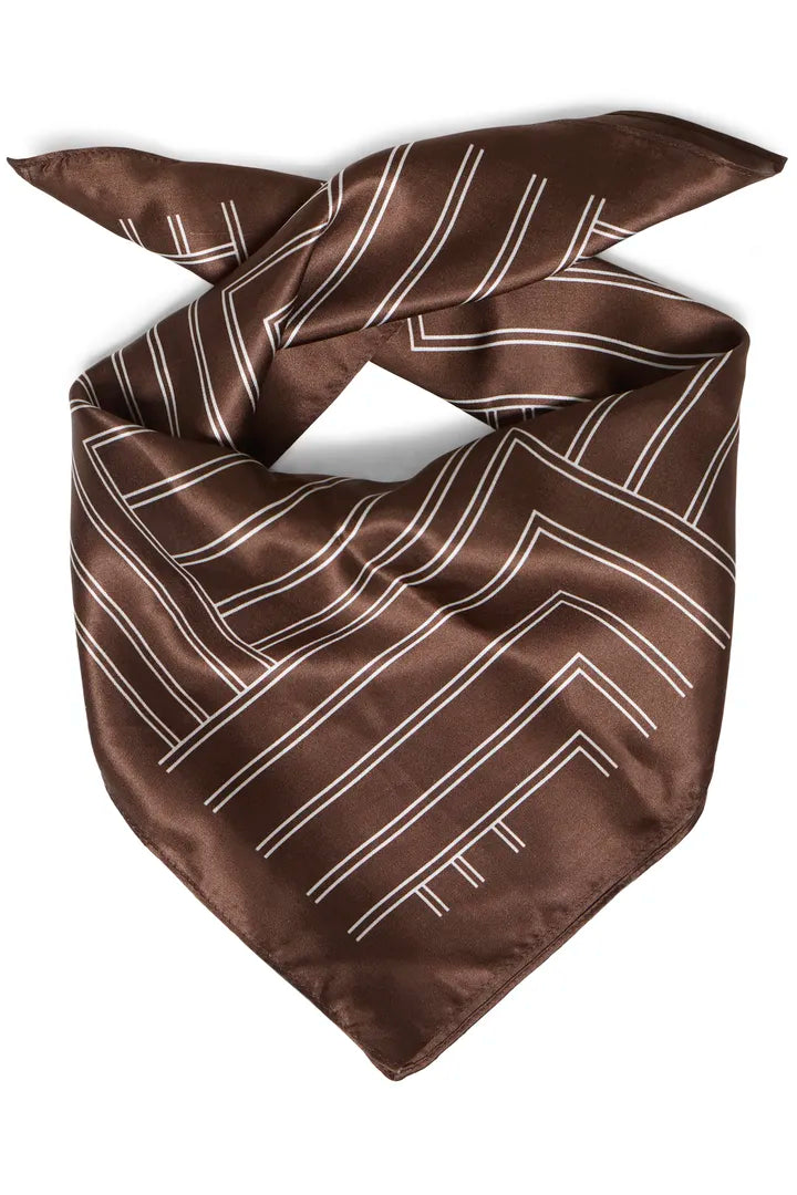 B.Young Brown Silk Scarf