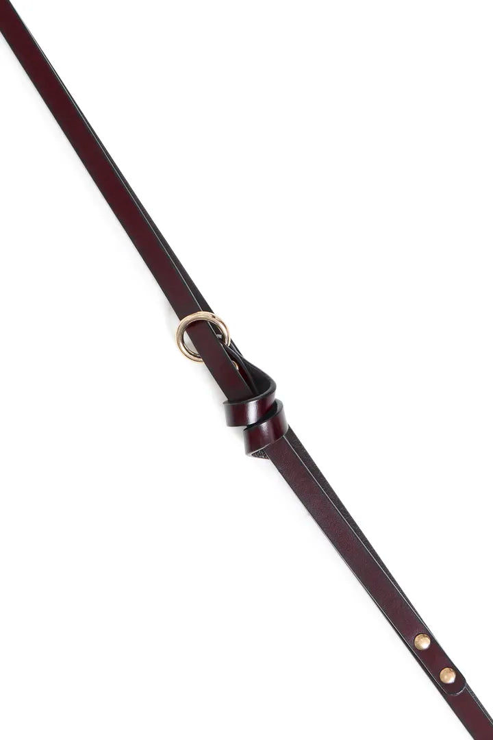 Fransa Burgandy Leather Belt
