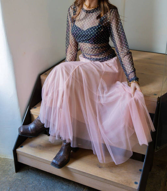 Tulle Layer Skirt in Soft Pink