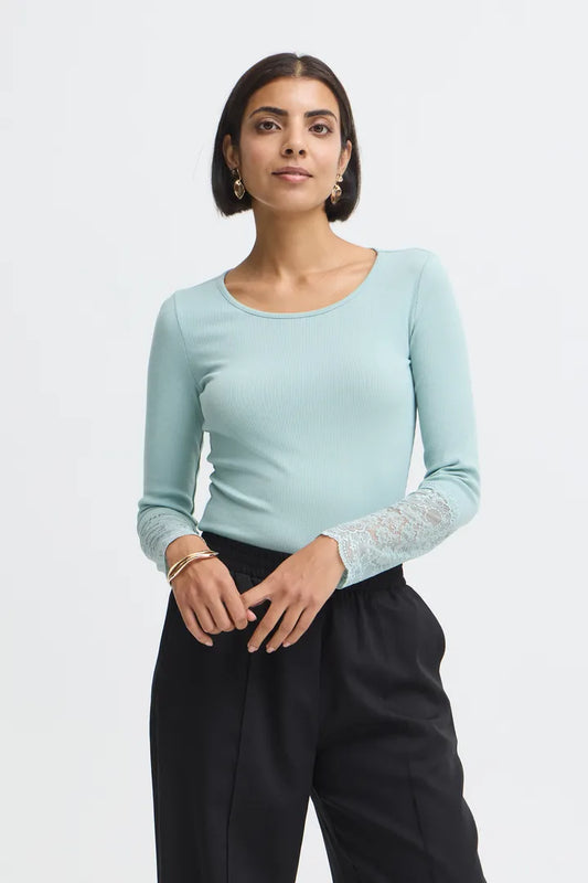 Fransa Lace Cuff Top