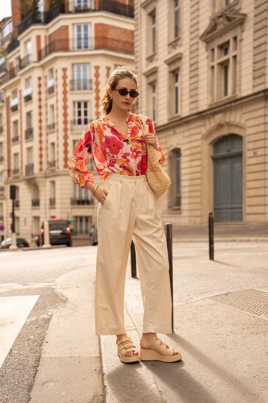 Choklate Paris Saint Tropez Printed Silk Viscose Shirt - Robins & Roses, Eccleshall