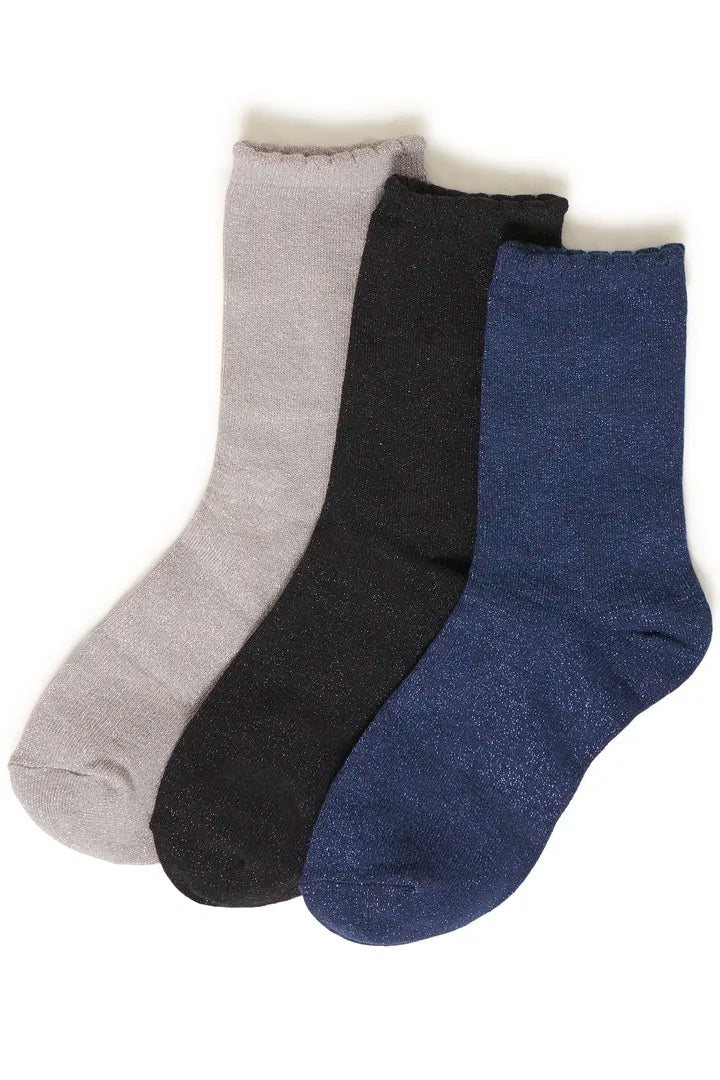 B.Young Silver Glitter Sock Gift Set