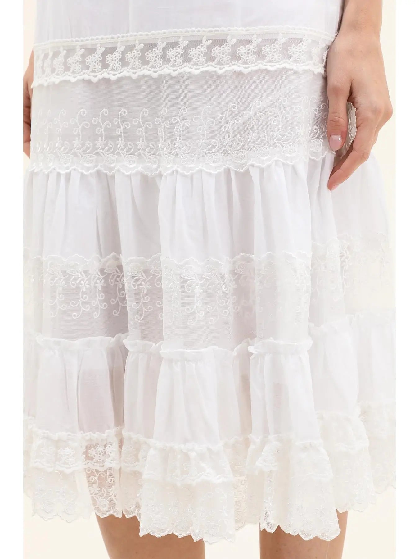 Midi DrSess in Cotton and Lace