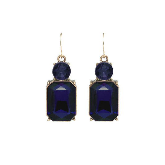 Twin Gem Earring in Navy - Robins & Roses, Eccleshall
