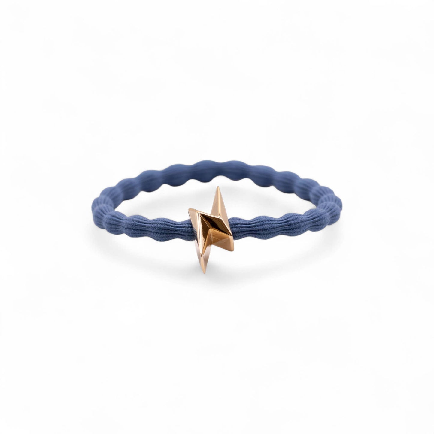 Wave Hair Tie with Gold Bolt Charm (Various Colours) - Robins & Roses, Eccleshall