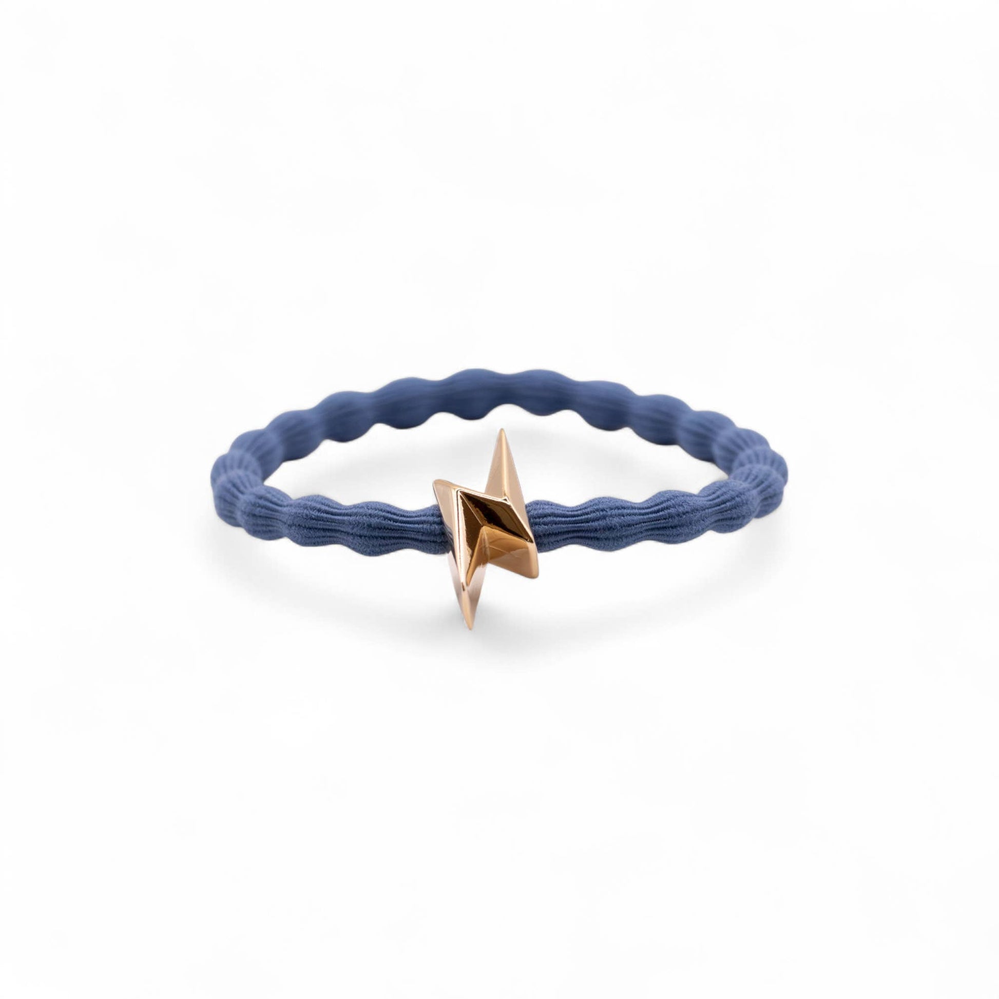 Wave Hair Tie with Gold Bolt Charm (Various Colours) - Robins & Roses, Eccleshall