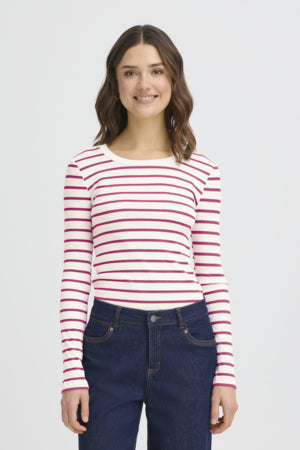 Fransa Long Sleeve Striped Top - Robins & Roses, Eccleshall