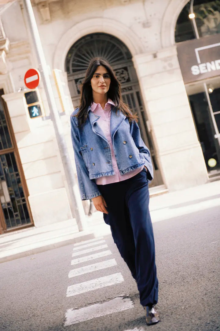 B.Young Casual Denim Trench Jacket - Robins & Roses, Eccleshall