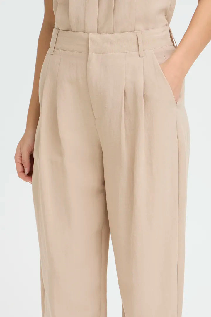 Fransa Linen Blend Trousers - Robins & Roses, Eccleshall