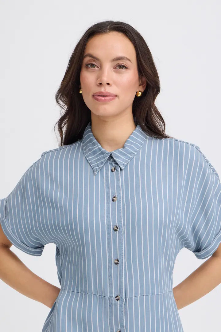 B.Young Striped Shirt Dress - Robins & Roses, Eccleshall
