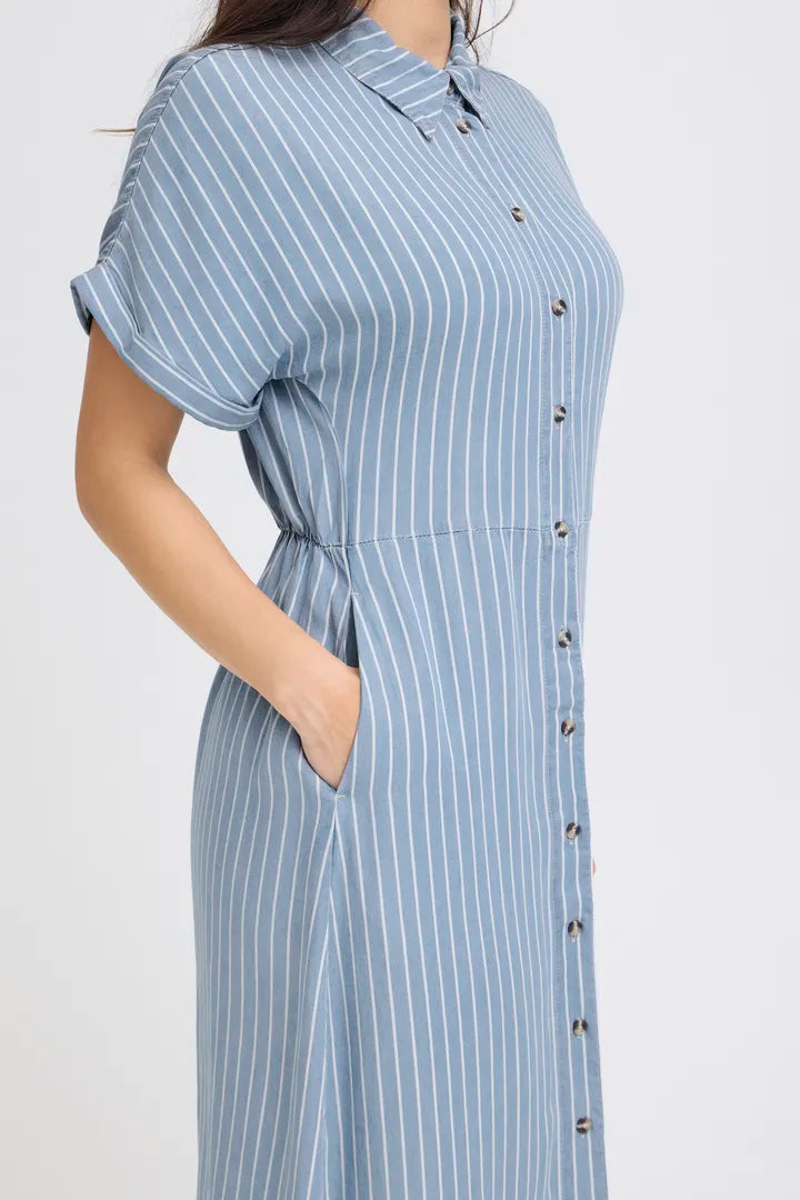 B.Young Striped Shirt Dress - Robins & Roses, Eccleshall