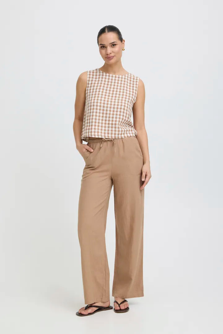 B.Young Cropped Gingham Blouse - Robins & Roses, Eccleshall