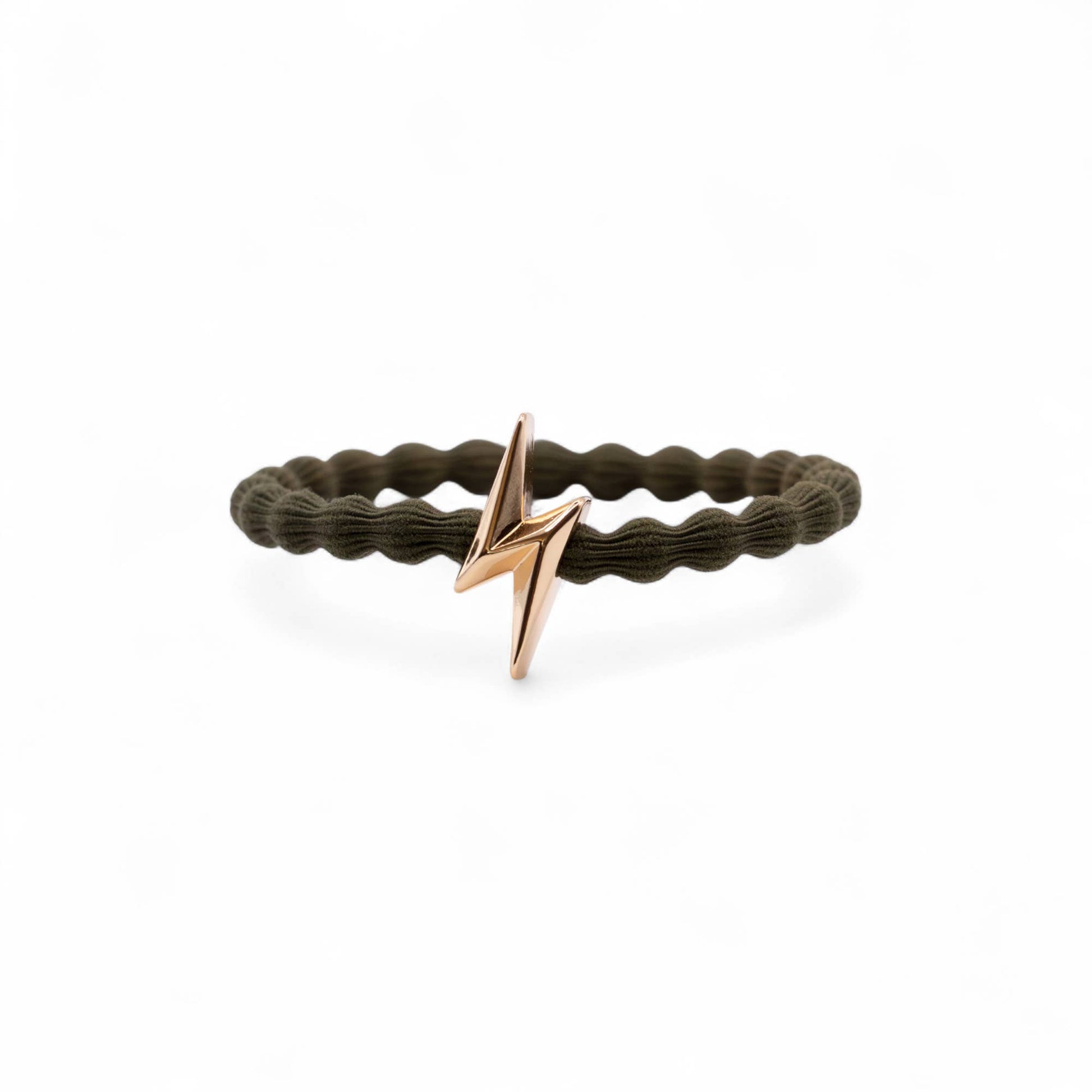 Wave Hair Tie with Gold Bolt Charm (Various Colours) - Robins & Roses, Eccleshall