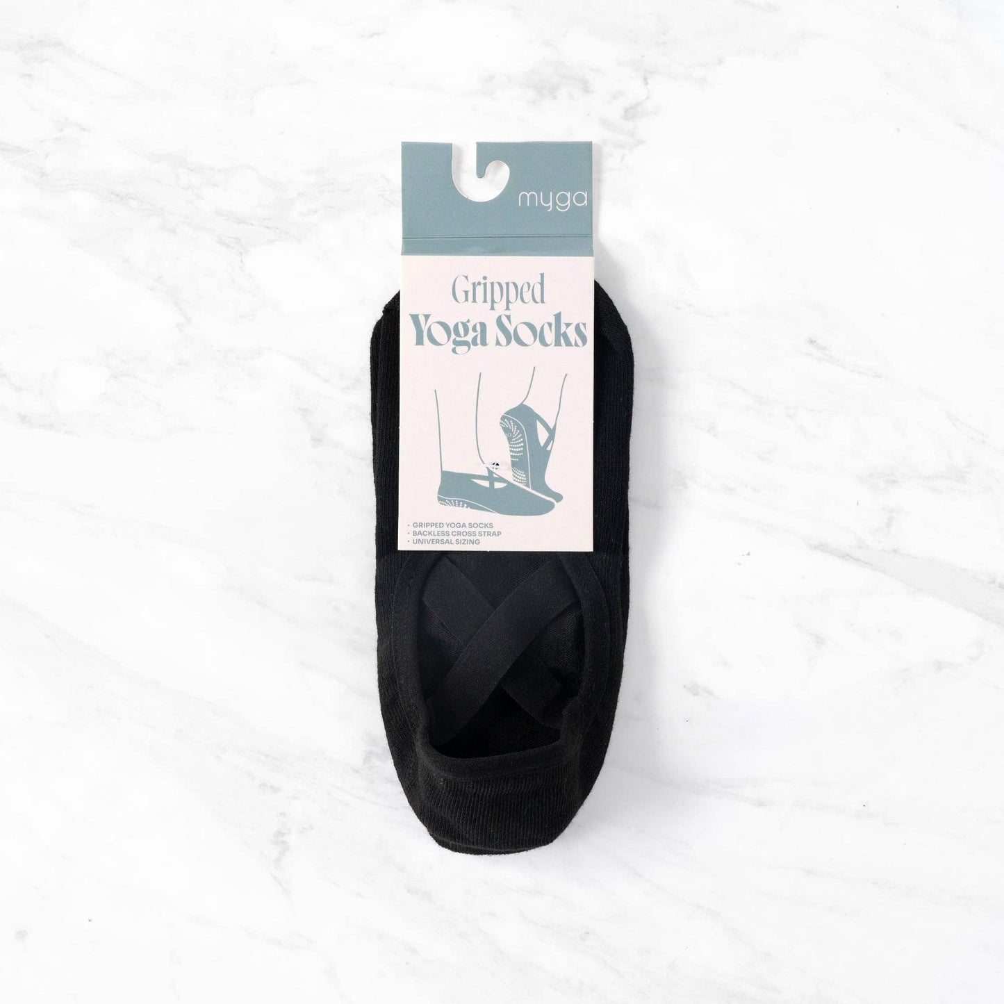 Myga Gripped Yoga Socks Black