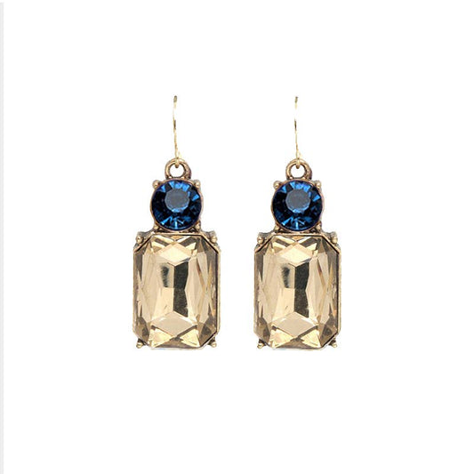 Twin Gem Earring in Smoke & Blue - Robins & Roses, Eccleshall