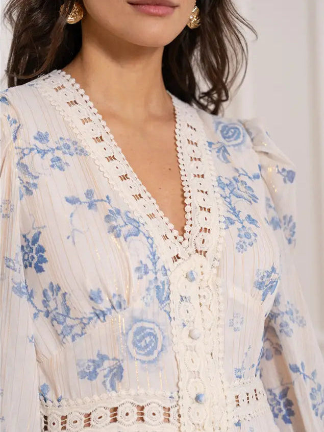 Choklate Paris Long Dress April Floral Print - Robins & Roses, Eccleshall