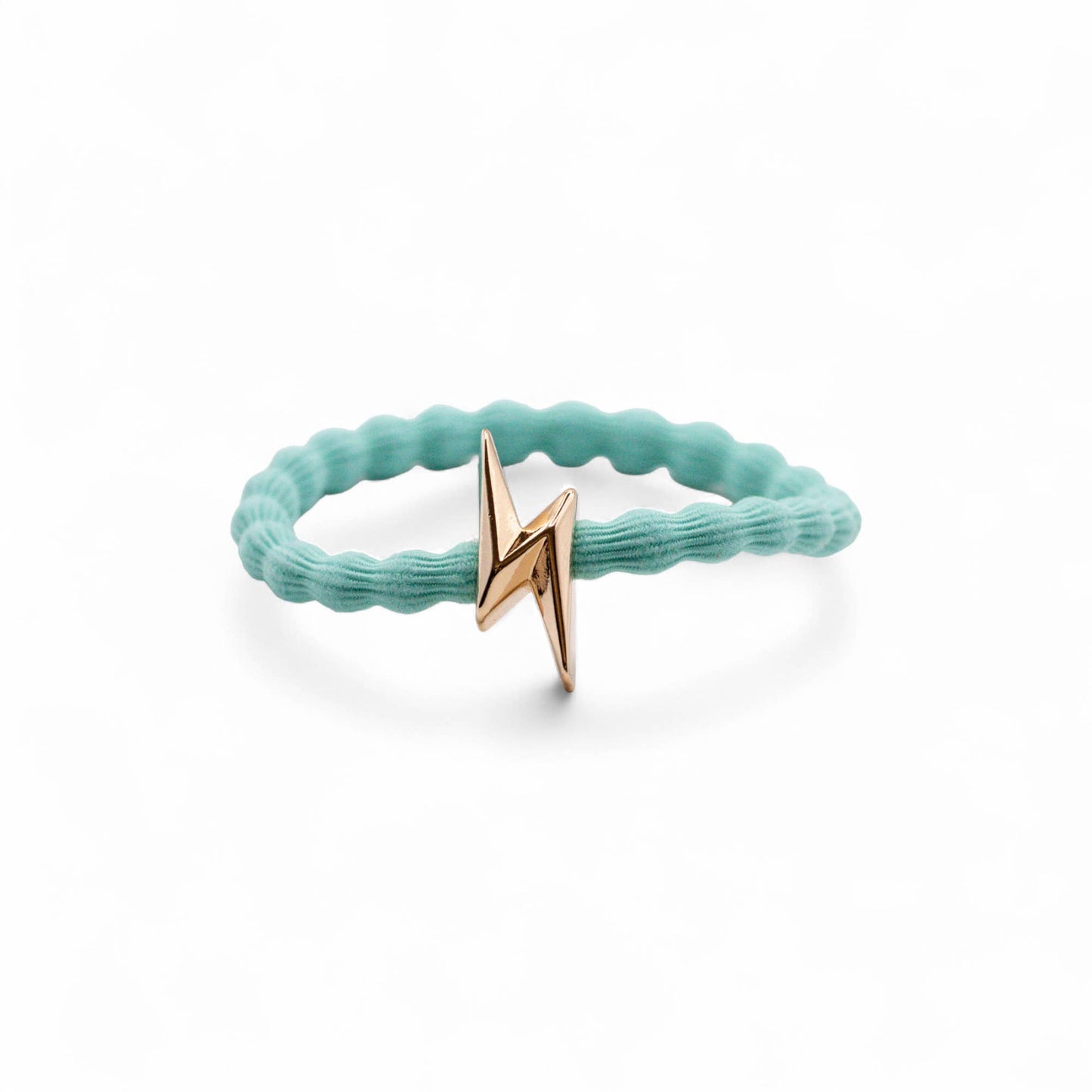 Wave Hair Tie with Gold Bolt Charm (Various Colours) - Robins & Roses, Eccleshall
