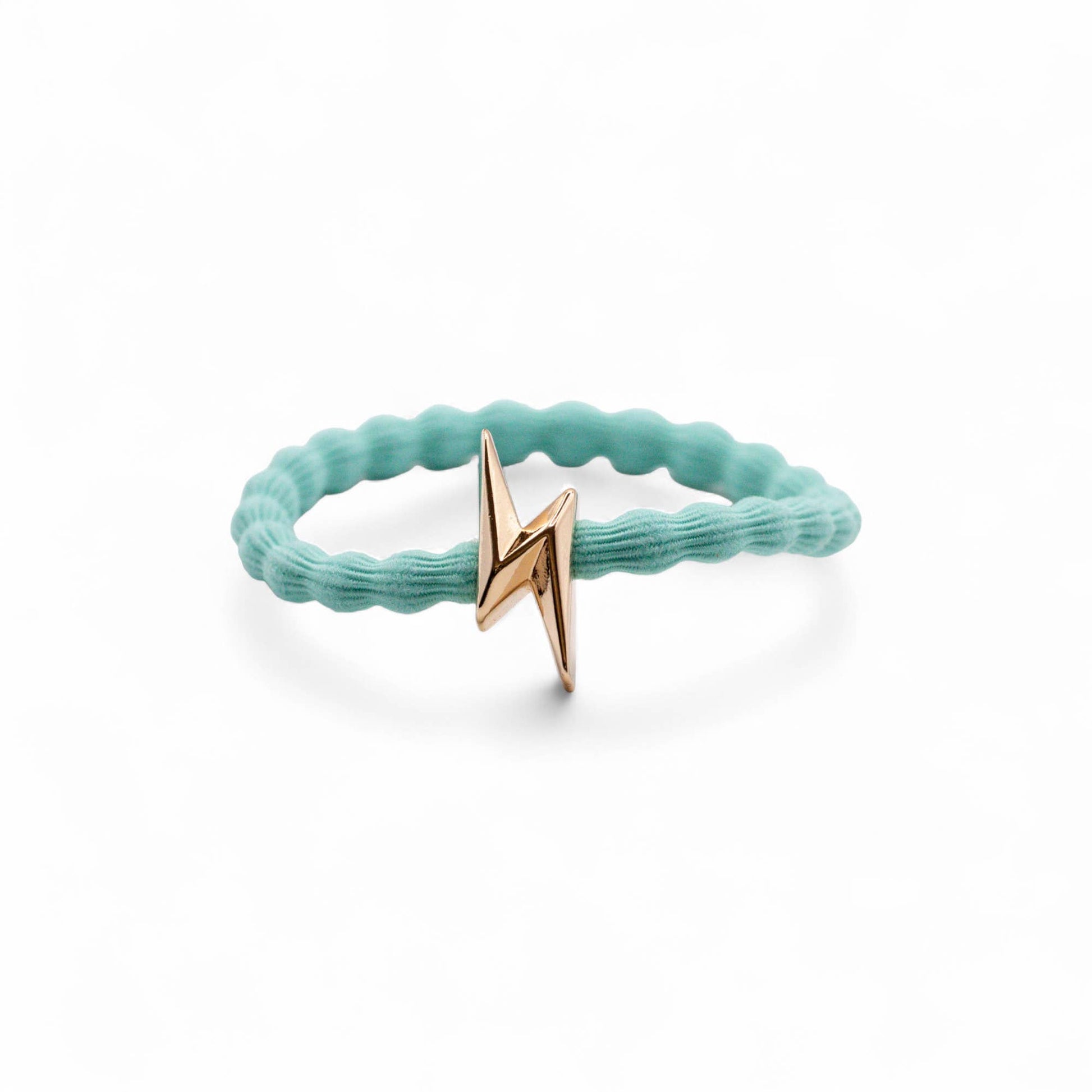 Wave Hair Tie with Gold Bolt Charm (Various Colours) - Robins & Roses, Eccleshall