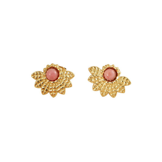 Art Deco Splay Earring in Pink
