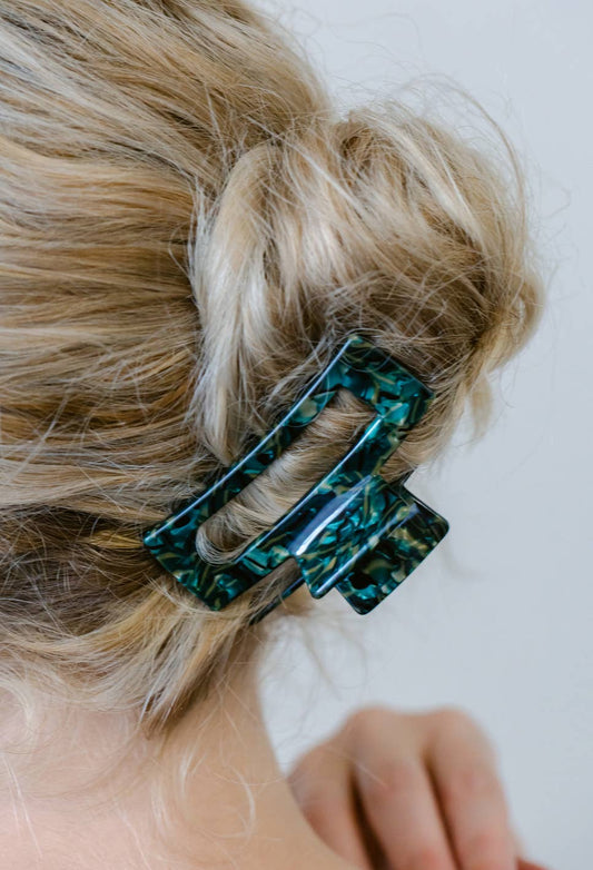Resin Claw Hair Clip in Greens