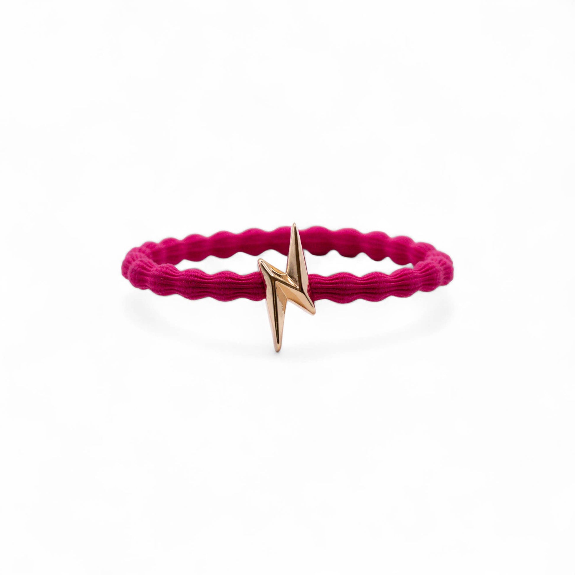 Wave Hair Tie with Gold Bolt Charm (Various Colours) - Robins & Roses, Eccleshall