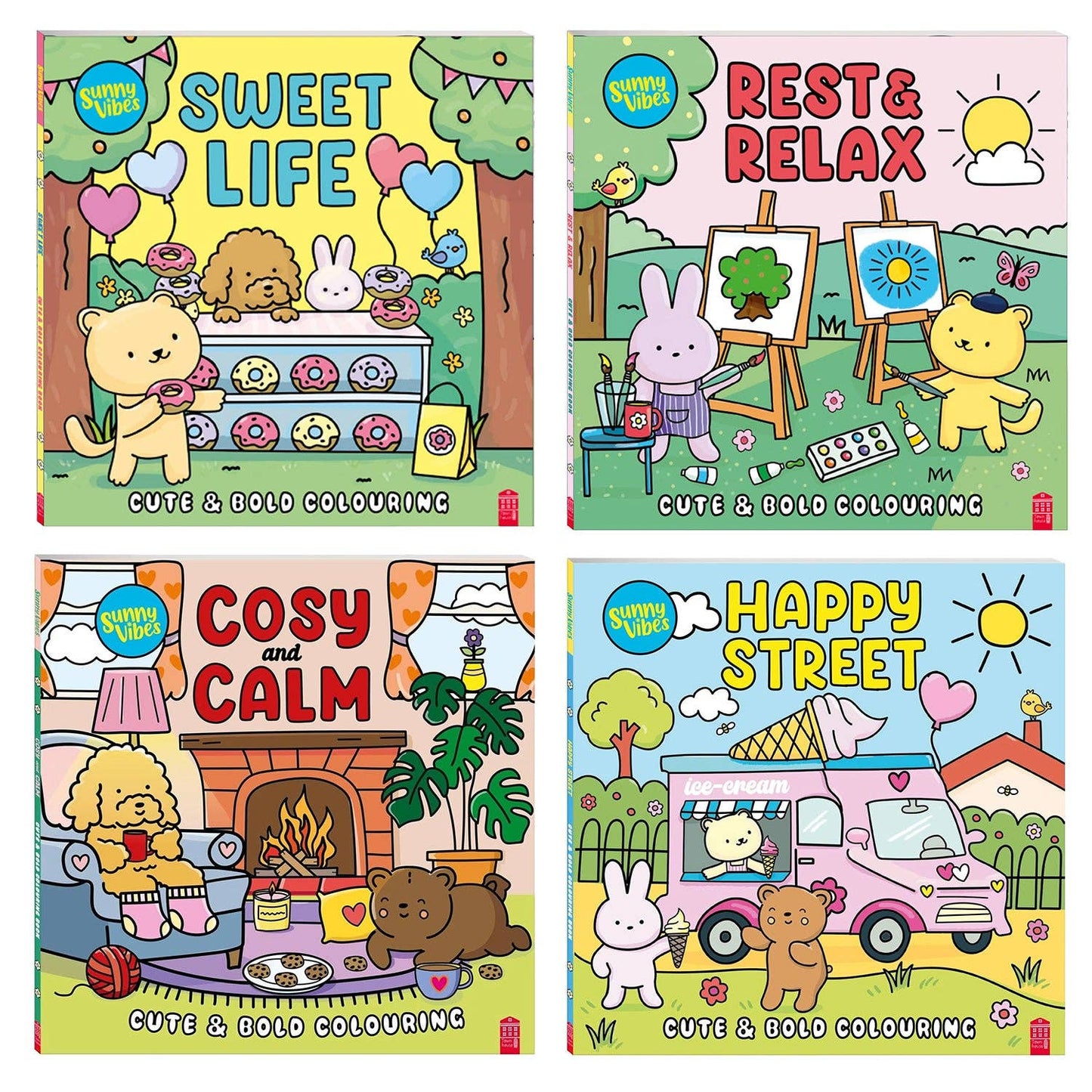 Sunny Vibes Colouring Series - Robins & Roses, Eccleshall