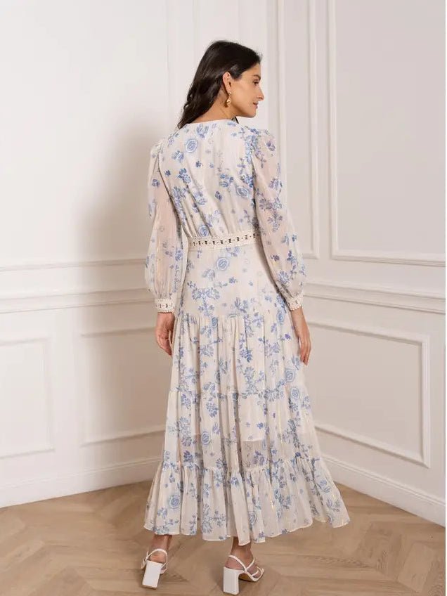 Choklate Paris Long Dress April Floral Print - Robins & Roses, Eccleshall