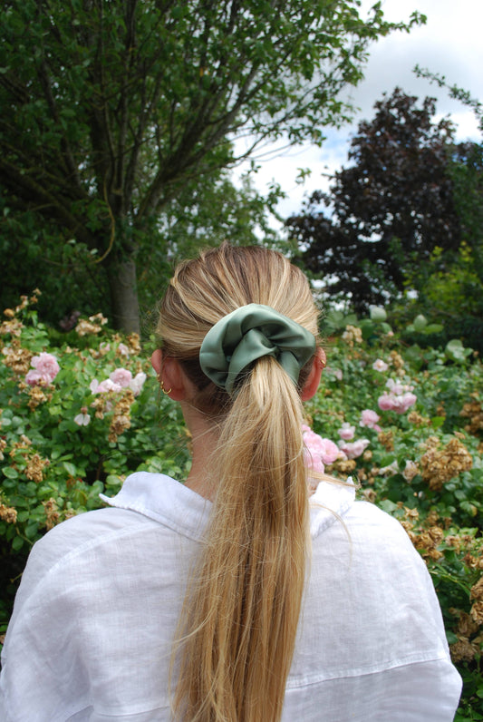 Extra Large Silky Scrunchie in Fern