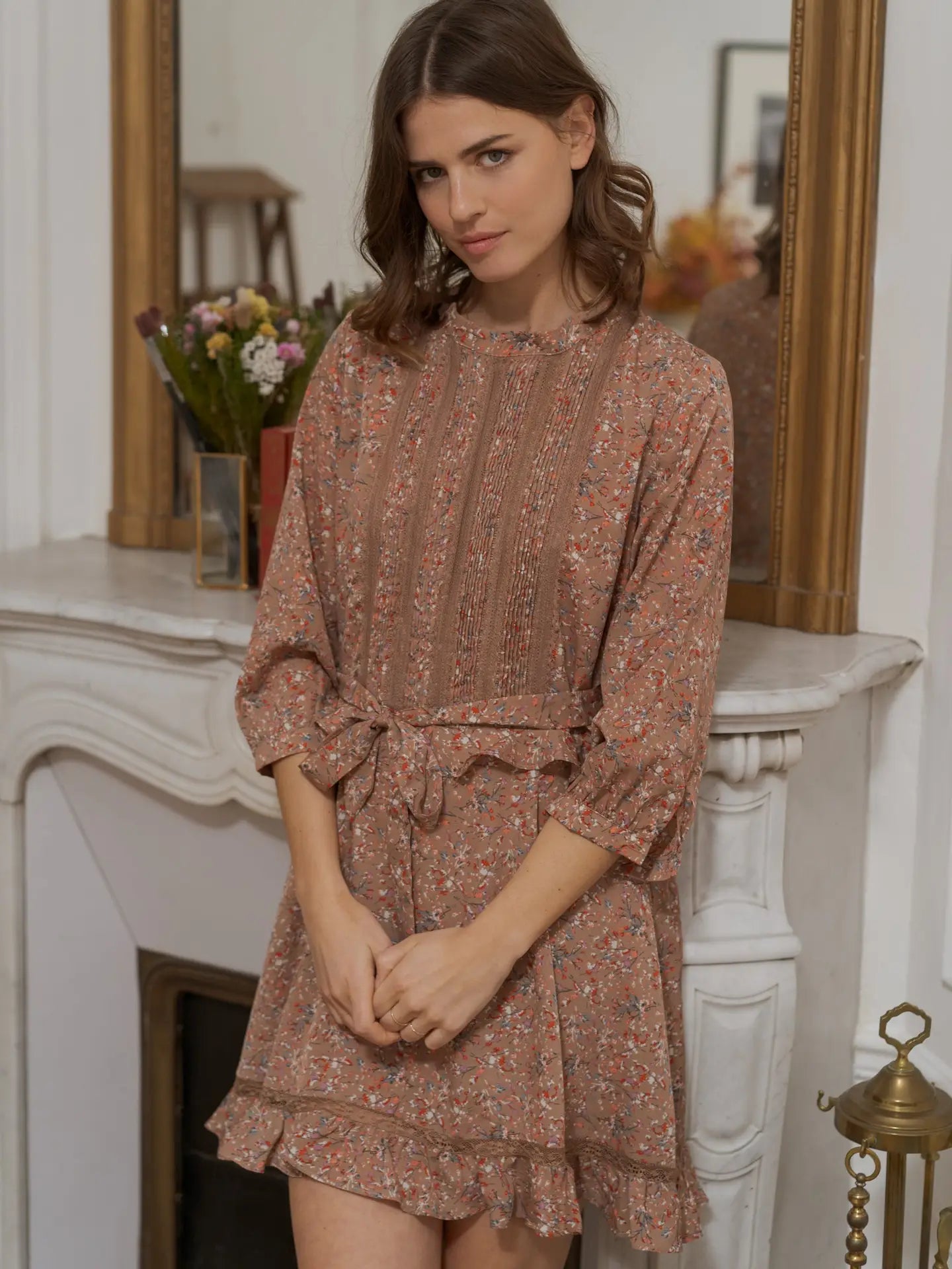 Nathalie Printed Short Dress