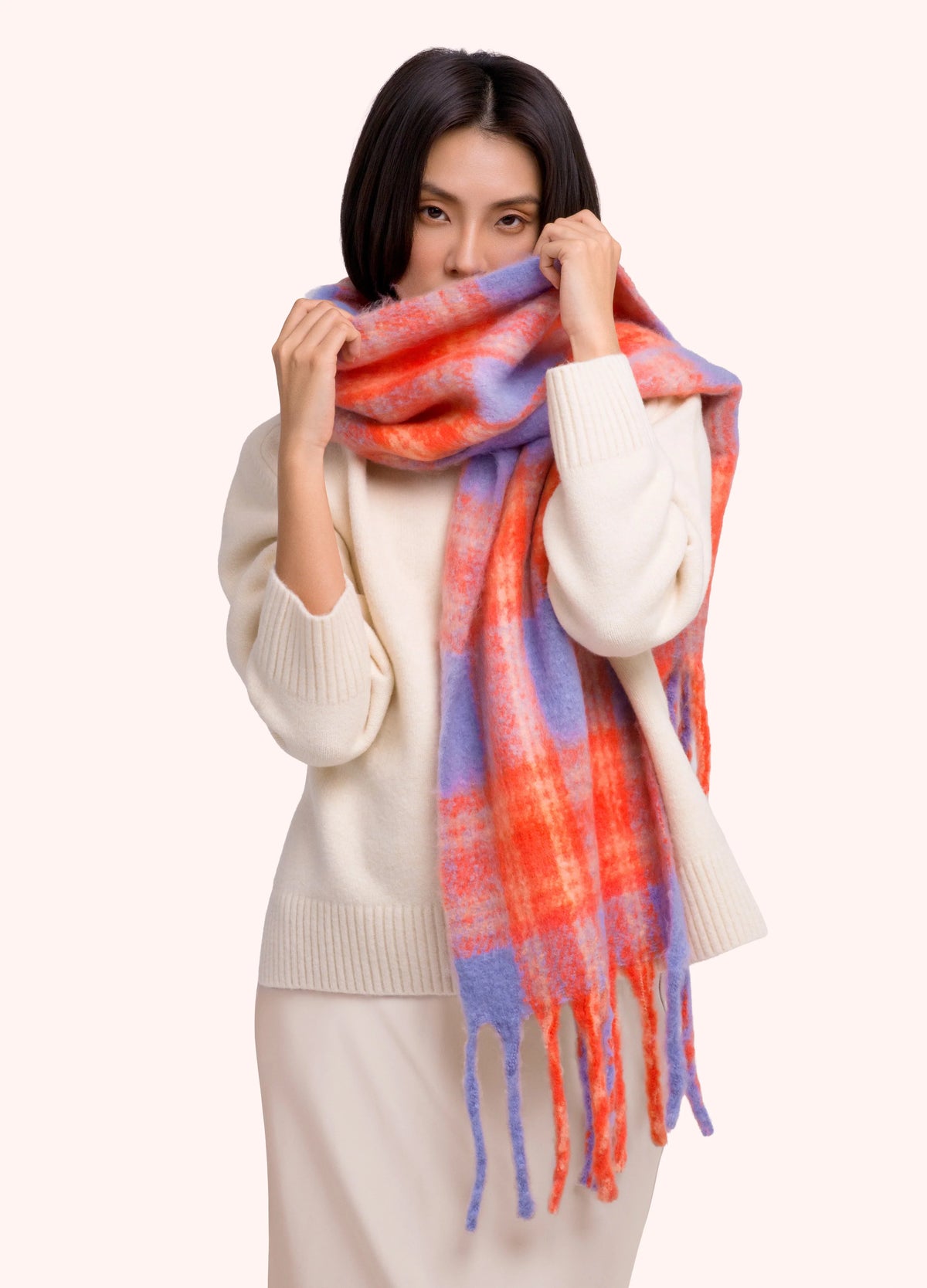 Powder Cosy Scarf, Tangerine Mix - Robins & Roses, Eccleshall