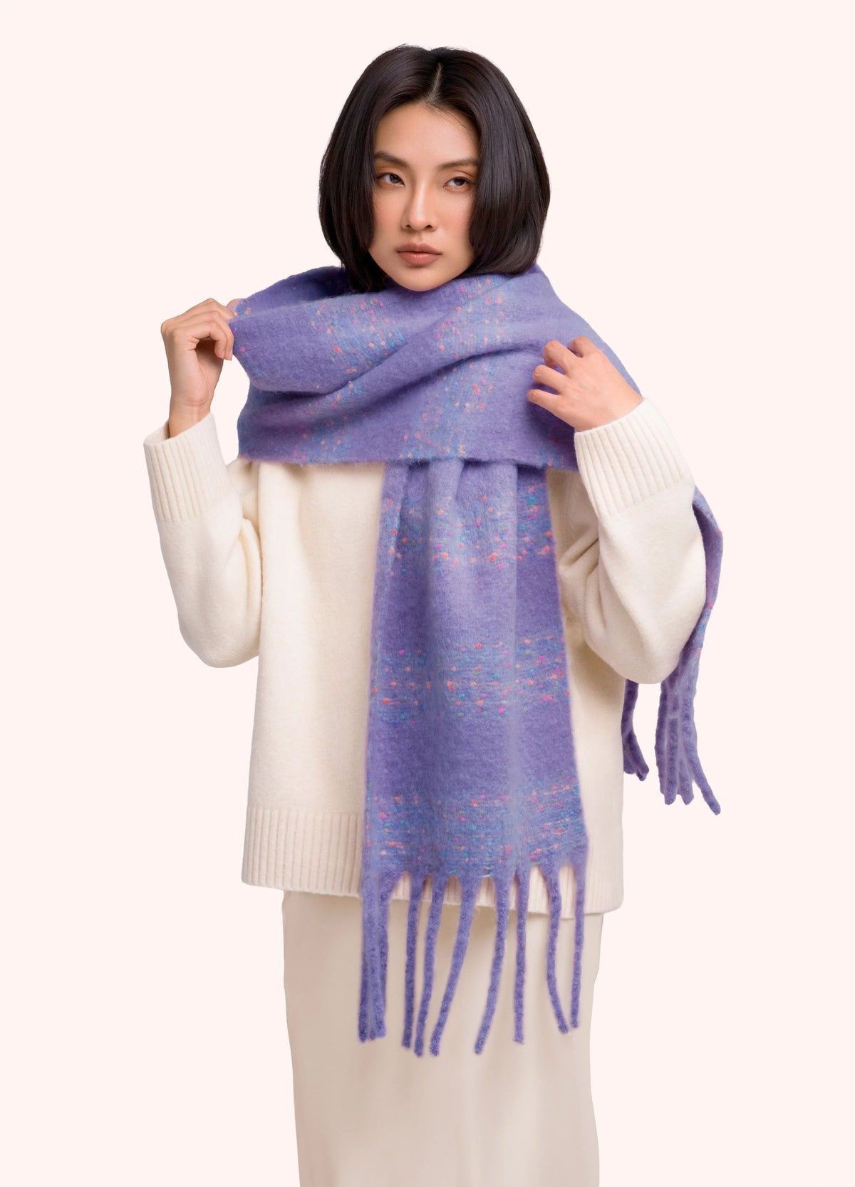 Powder Cosy Scarf, Lilac - Robins & Roses, Eccleshall