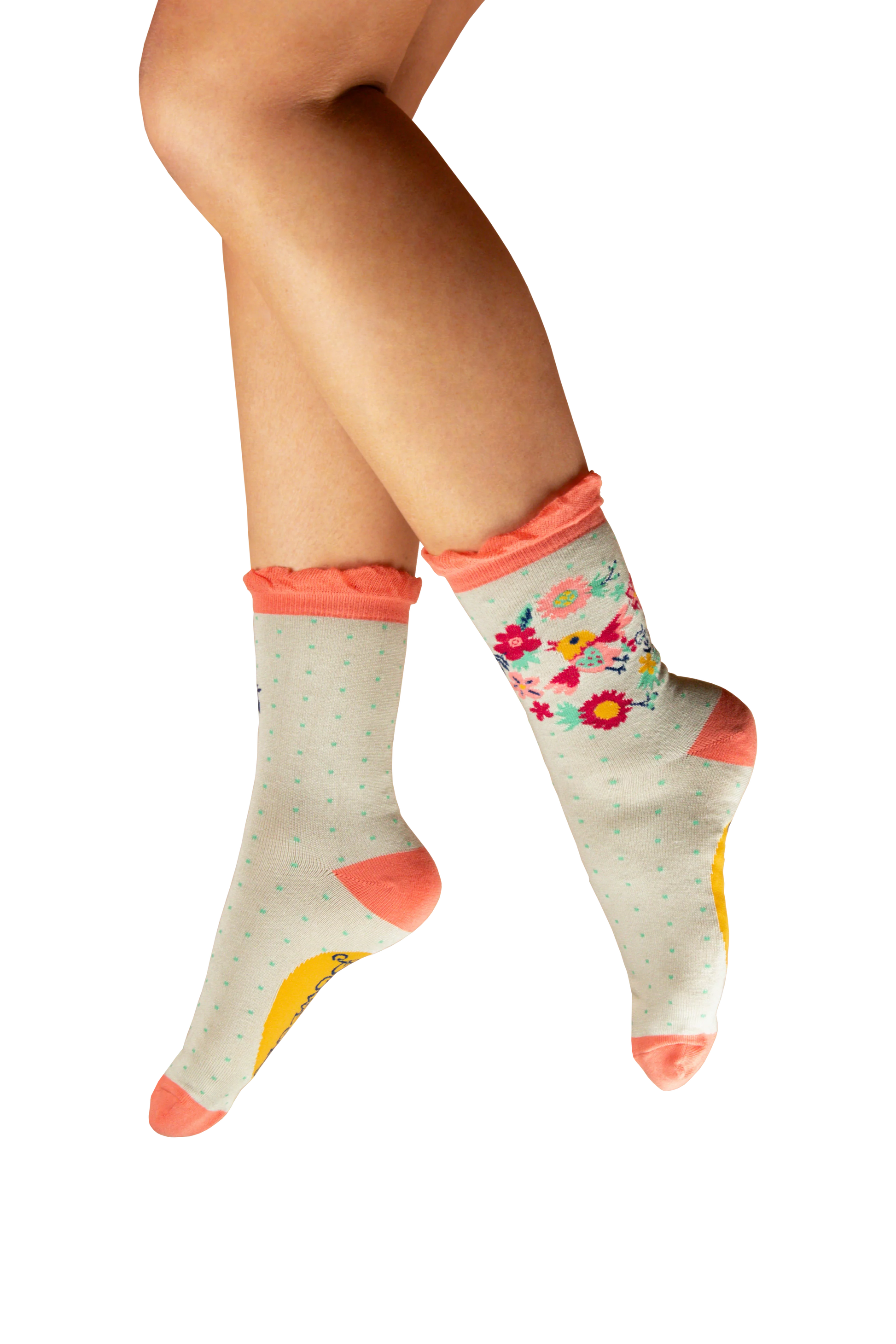Ladies' Ankle Socks - Tweety - Robins & Roses, Eccleshall