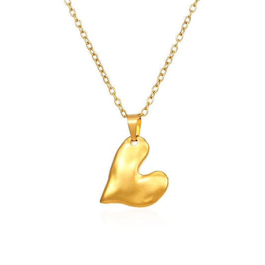 Misshapen Heart Pendant Necklace in Gold - Robins & Roses, Eccleshall