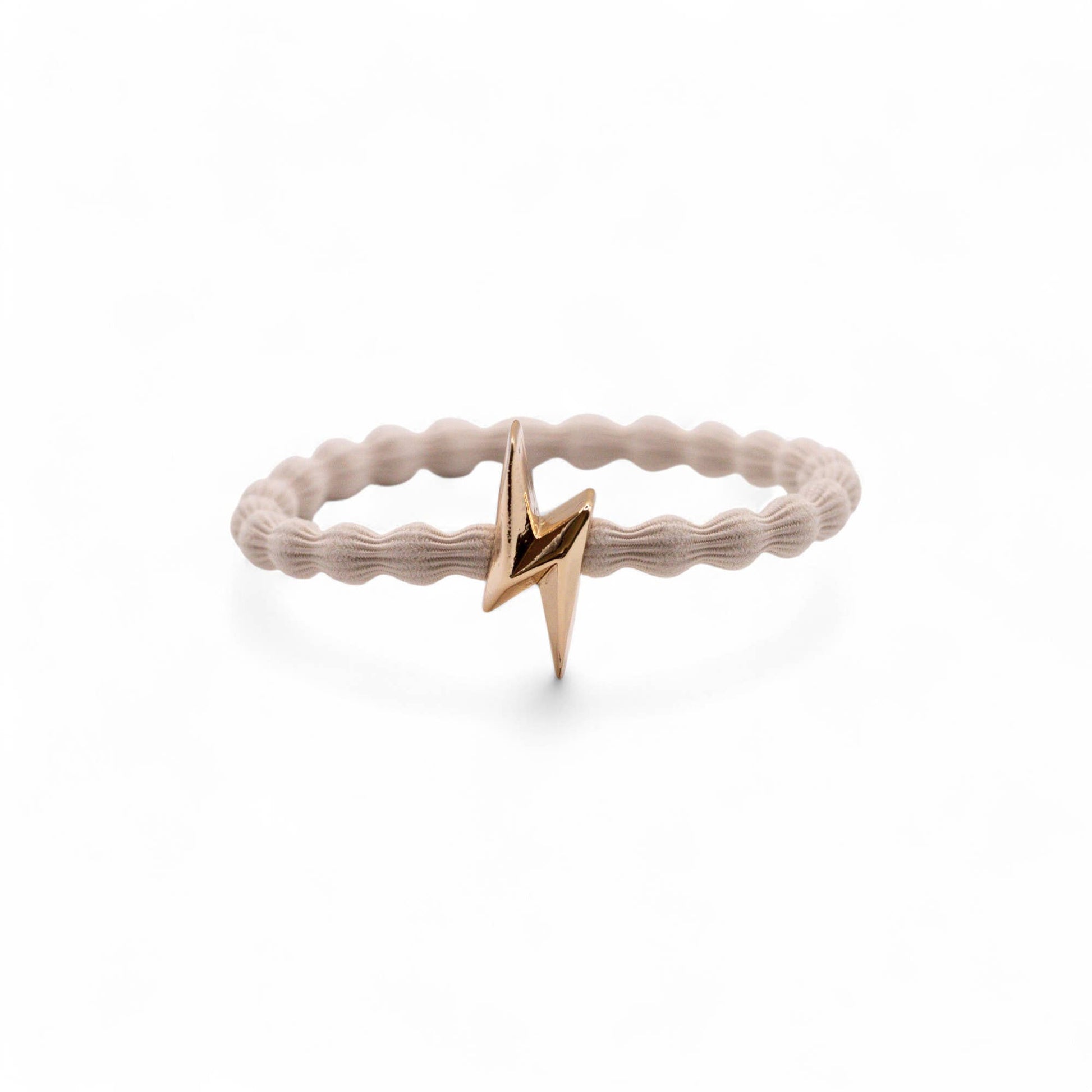 Wave Hair Tie with Gold Bolt Charm (Various Colours) - Robins & Roses, Eccleshall
