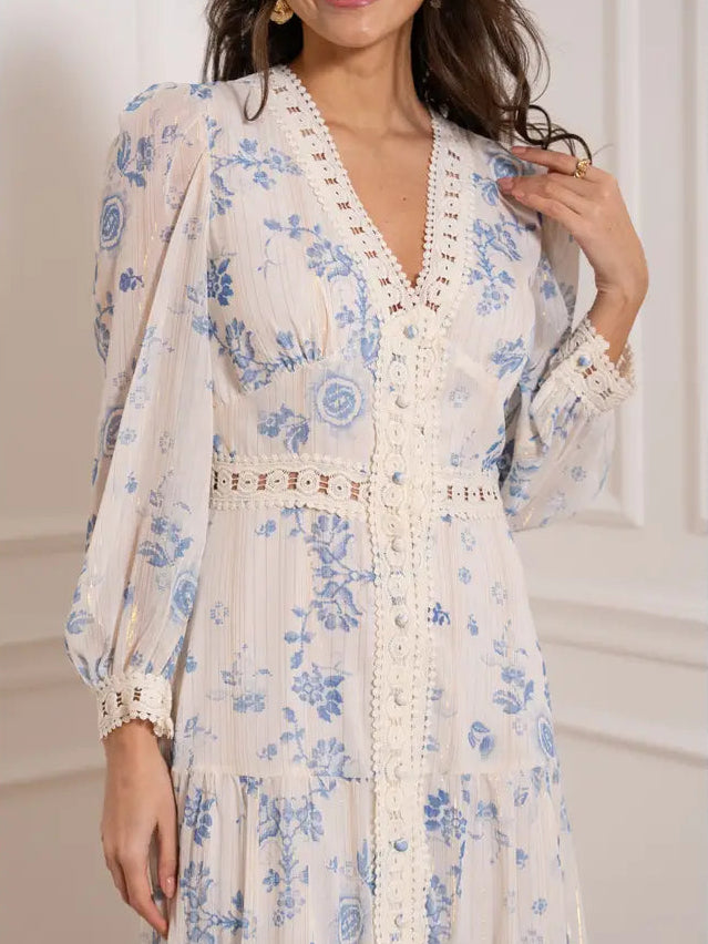 Choklate Paris Long Dress April Floral Print - Robins & Roses, Eccleshall
