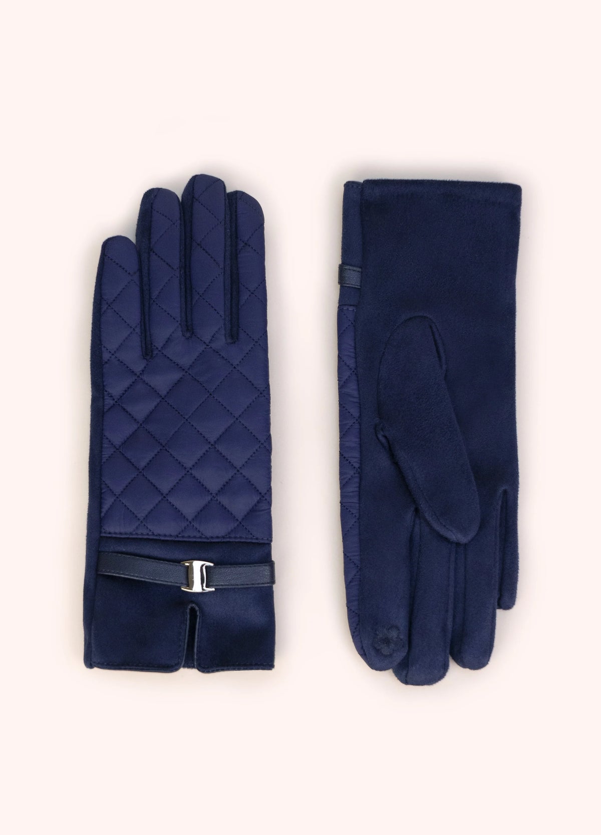 Powder Quilted Gloves, Navy - Robins & Roses, Eccleshall
