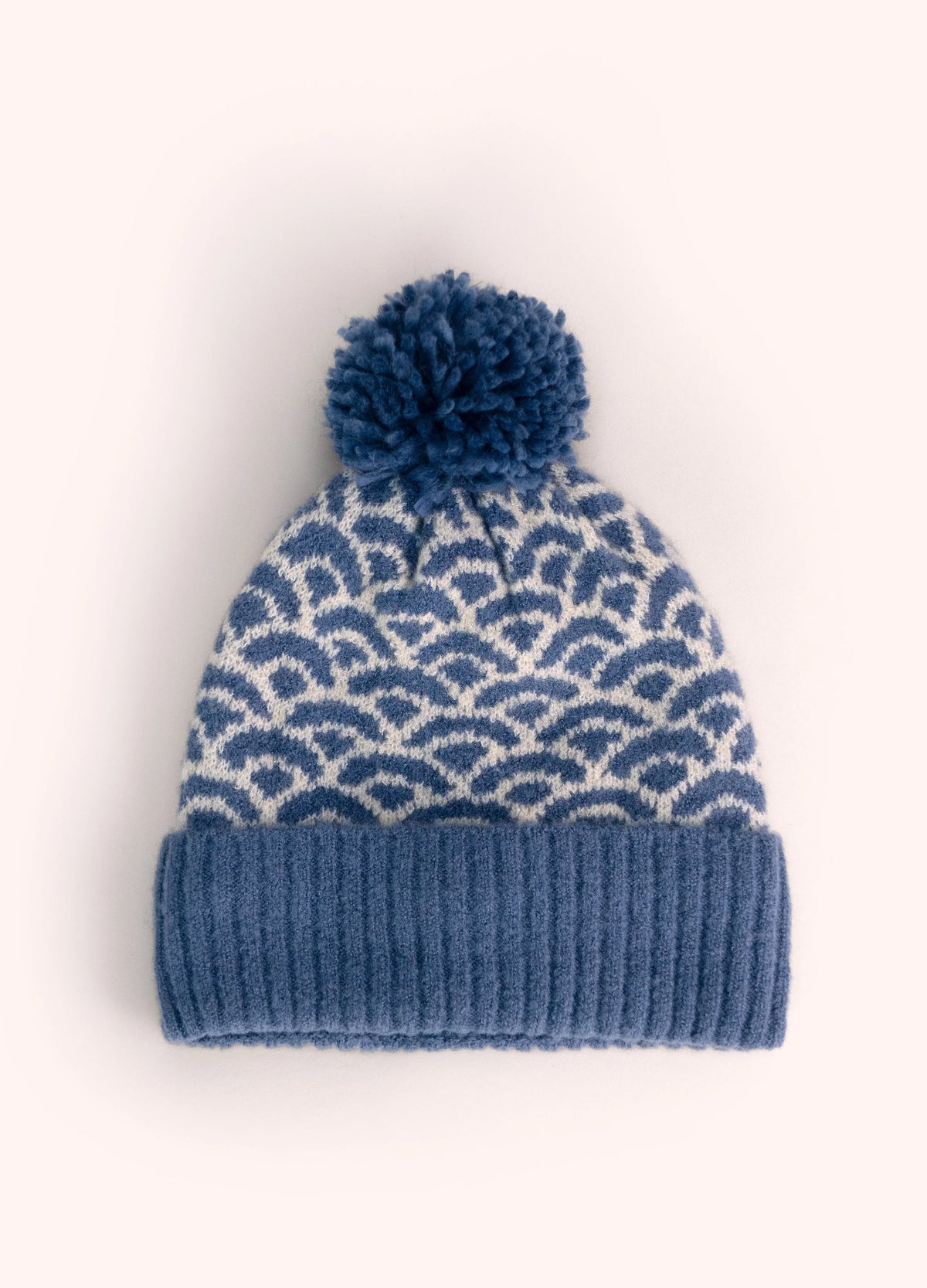 Powder Pompom Hat, Denim Mix - Robins & Roses, Eccleshall