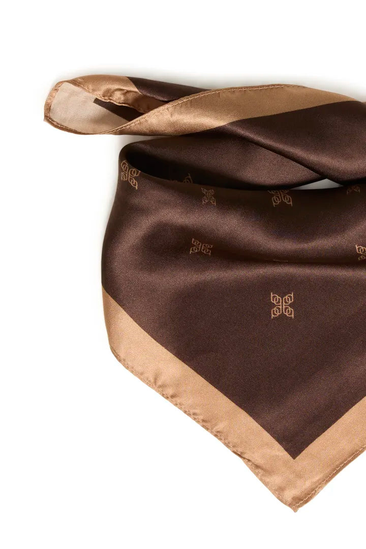 B.Young Brown Silk Scarf