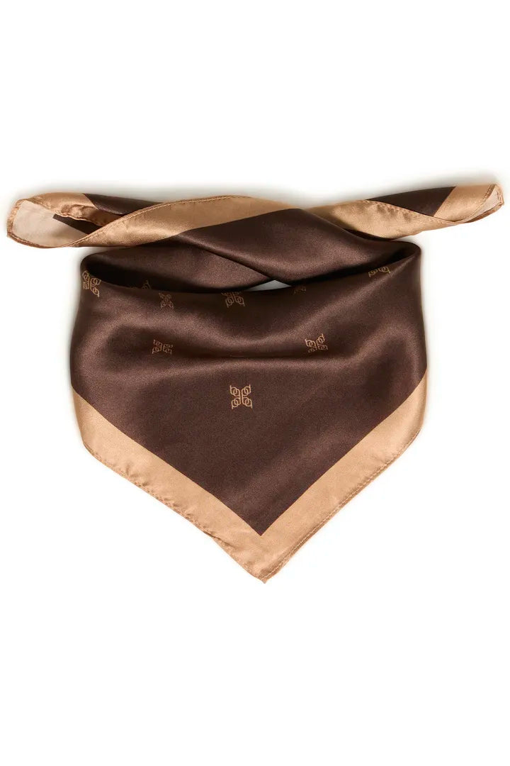 B.Young Brown Silk Scarf